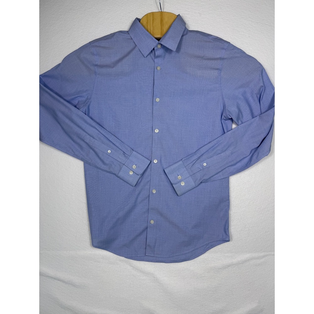 Everlane‎ Button Down Shirt Mens Small Blue Performance Slim Fit Long Sleeve